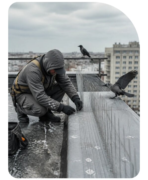 Защита от ворон под ключ в Новокубанске по цене от 5199 р. | Сенат-Нкб